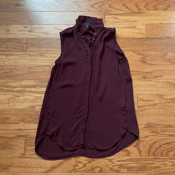 J. Crew Tops - J. Crew Maroon Sleeveless Blouse Sz 0 Petite